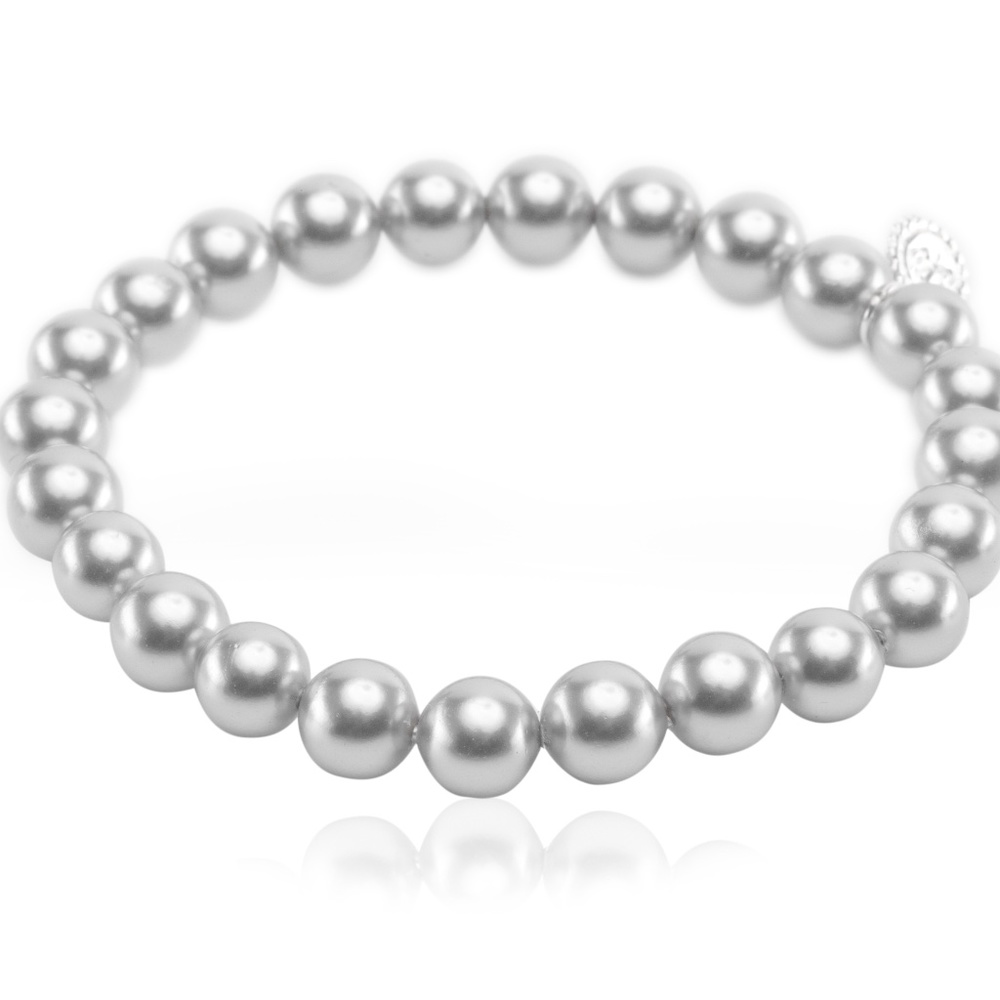 NWT Sara Blaine #10528 Baroque Silver Stretch Bracelet